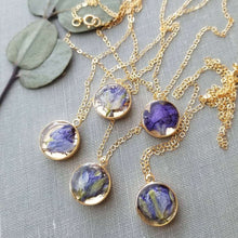Petal Press Pendant- Tiny Round with Chain