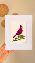 Custom Floral Cardinal- Choose Size