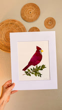 Custom Floral Cardinal- Choose Size