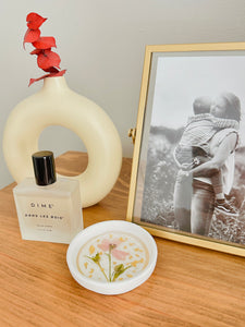 Jewelry Dish with Custom Pressed Florals