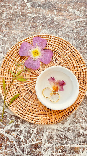 Jewelry Dish with Custom Pressed Florals