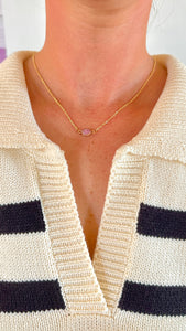 Tiny Oval Necklace