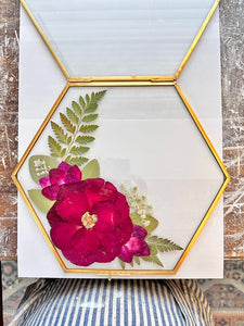 CUSTOM Hexagon Frame with Crescent Layout