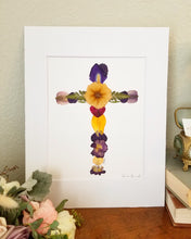 Custom Paper Press- Floral Cross- Choose size