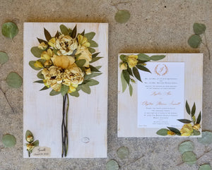 Bridal Bouquet WITH Personalization & Large Invitation Preservation Set