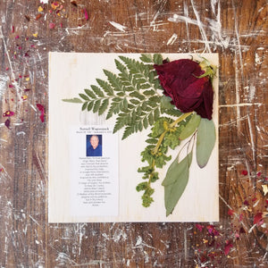 8" x 8" with Obituary Card