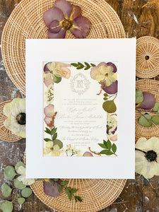 Bridal Invitation & Bouquet Set - 11" x 14"